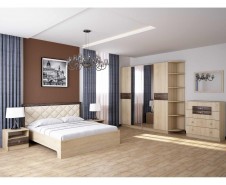 Мадлен, Спальня Комплект-2, Дуб Шале морёный [Мадлен]